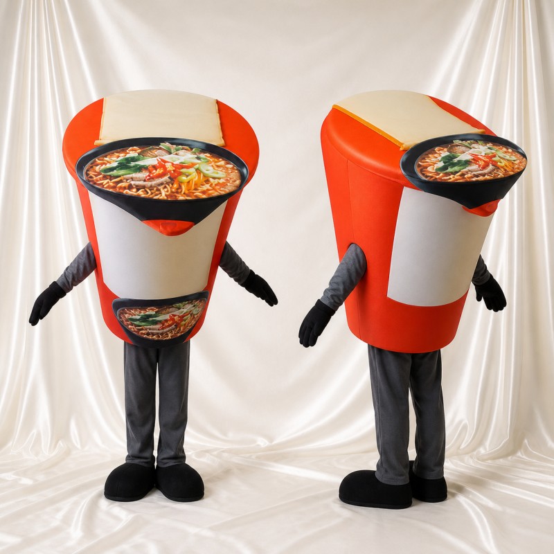 Noodle Cup Mascot Costume Full Body for Adults Food Events
