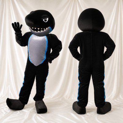 Black Shark Mascot Costume Full Body for Adults Aquariums