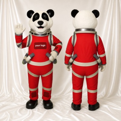 Panda Astronaut Mascot Costume Full Body for Adults School Events