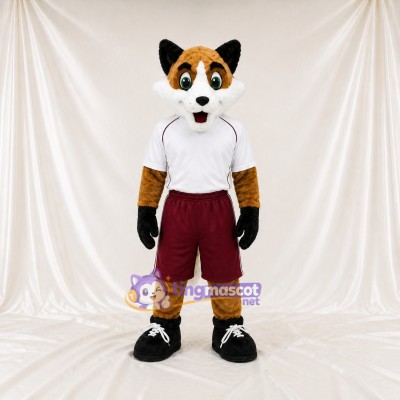 Costume de mascotte renard orange athlète intégral pour adultes – événements sportifs