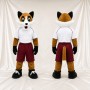 Costume de mascotte renard orange athlète intégral pour adultes – événements sportifs