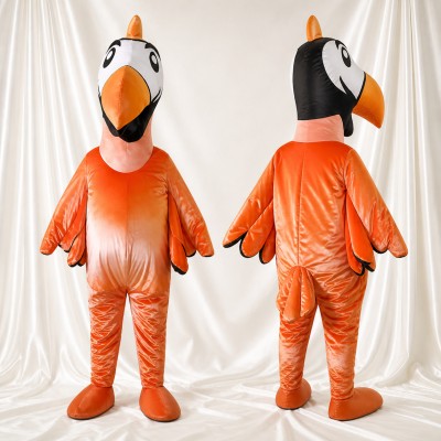 Orange Toucan Mascot Costume Full Body for Adults Zoos