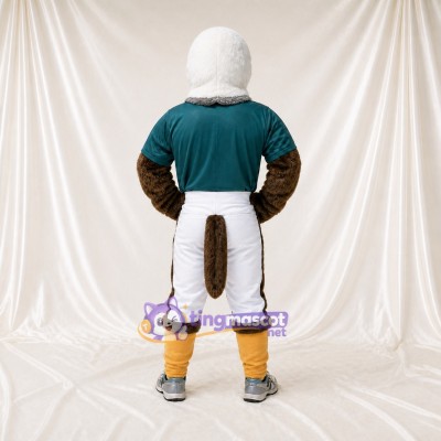 Hooked Yellow Bald Eagle Mascot Costume Full Body for Adults Sports Events