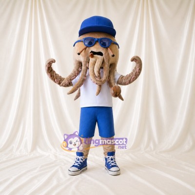 Athlète Poulpe Costume de mascotte intégral pour adultes Aquariums