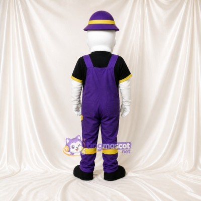 Skeleton Worker Mascot Costume Full Body for Adults School Events