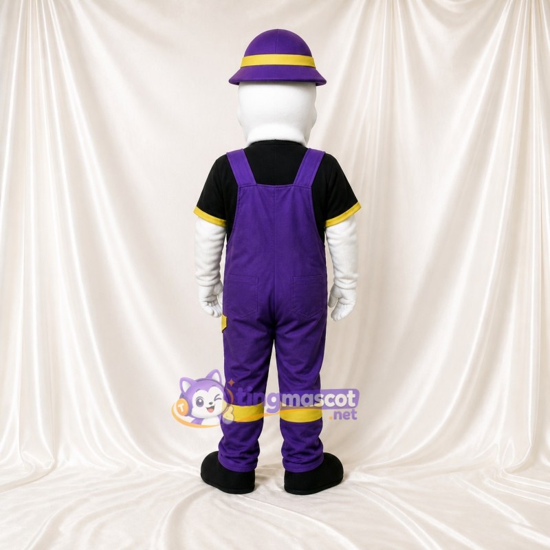 Skeleton Worker Mascot Costume Full Body for Adults School Events