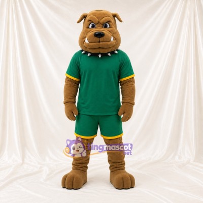 Bulldog Athlete Mascot Costume Full Body for Adults Sports Events