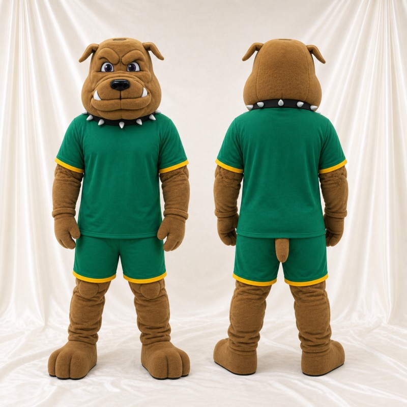 Bulldog Athlete Mascot Costume Full Body for Adults Sports Events