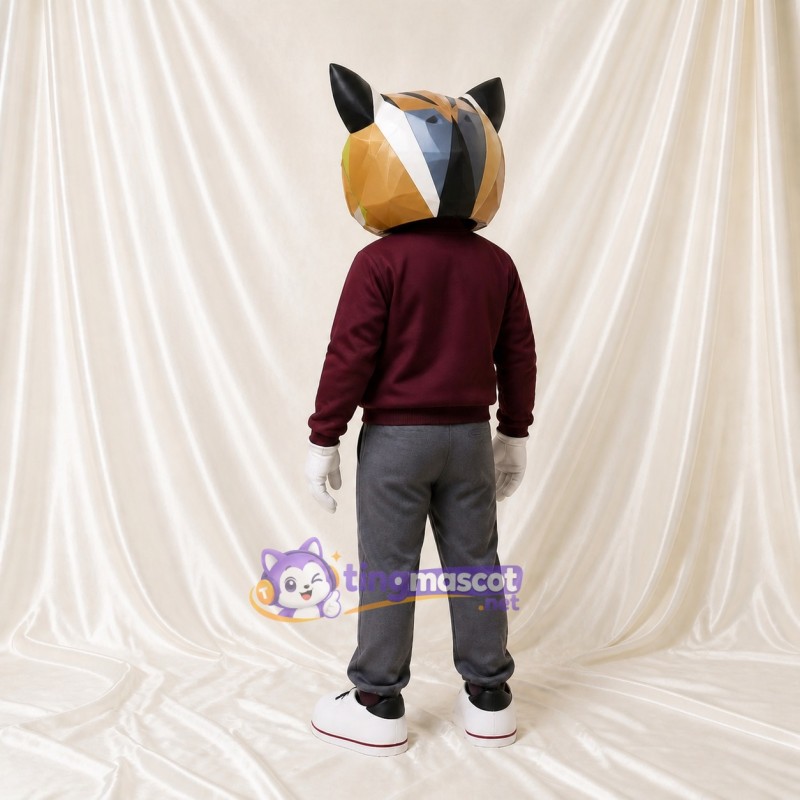 Angular Multicolor Owl Mascot Costume Full Body for Adults School Events