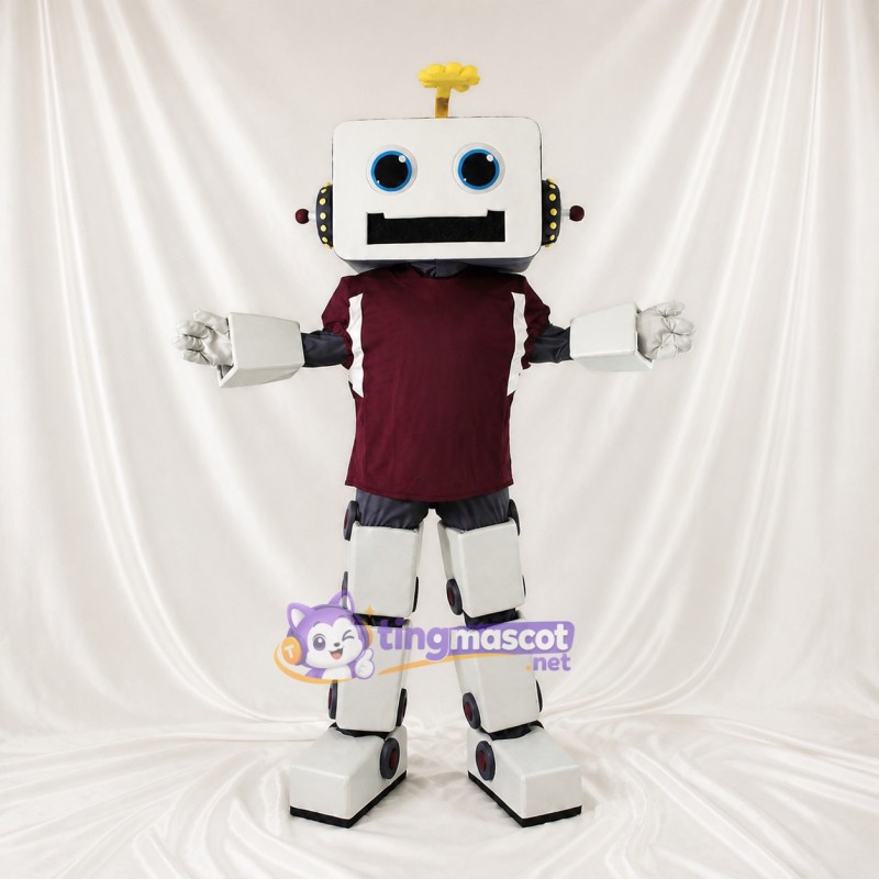 Boxy Mechanical Robot Mascot Costume Full Body for Adults Tech Events
