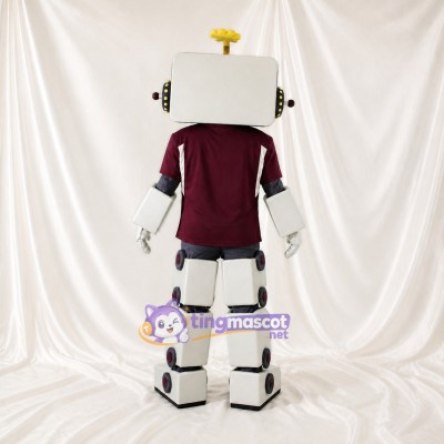 Boxy Mechanical Robot Mascot Costume Full Body for Adults Tech Events