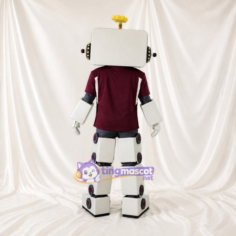 Boxy Mechanical Robot Mascot Costume Full Body for Adults Tech Events