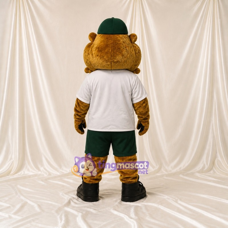 Brown Wildcat Athlete Mascot Costume Full Body for Adults Sports Events