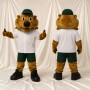 Brown Wildcat Athlete Mascot Costume Full Body for Adults Sports Events