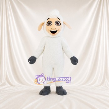 Soft Fleece Sheep Mascot Costume Full Body for Adults Food Events