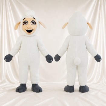 Soft Fleece Sheep Mascot Costume Full Body for Adults Food Events