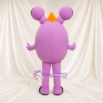 Purple Alien Mascot Costume Full Body for Adults School Events