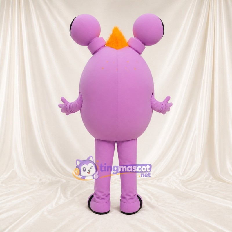 Purple Alien Mascot Costume Full Body for Adults School Events