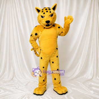Yellow Cheetah Mascot Costume Full Body for Adults Sports Events