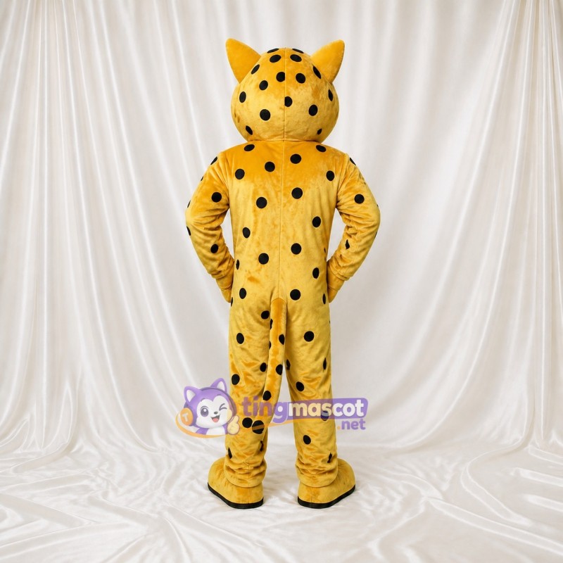 Yellow Cheetah Mascot Costume Full Body for Adults Sports Events