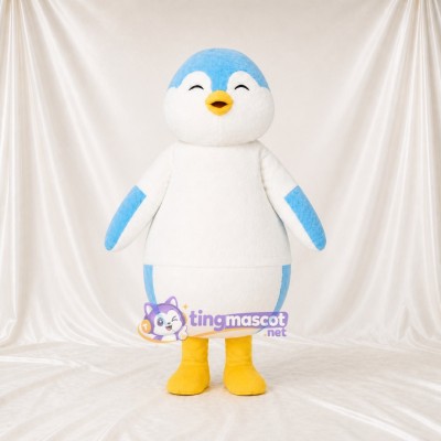 White Penguin Mascot Costume Full Body for Adults School Events