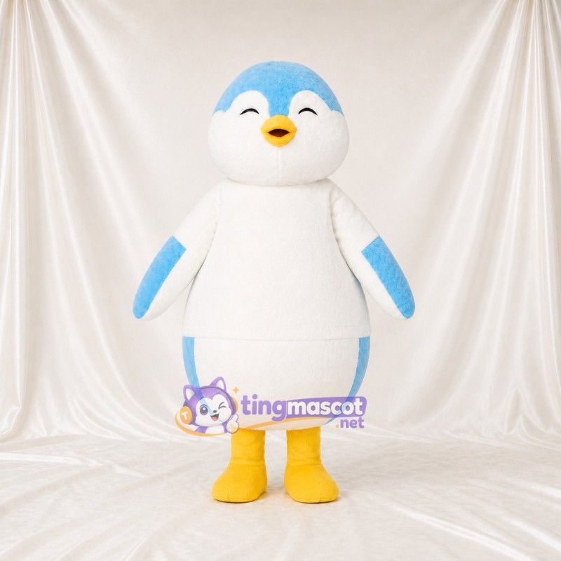White Penguin Mascot Costume Full Body for Adults School Events