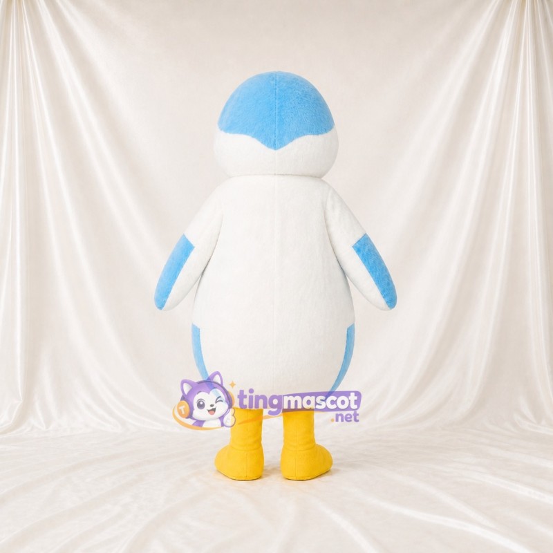 White Penguin Mascot Costume Full Body for Adults School Events