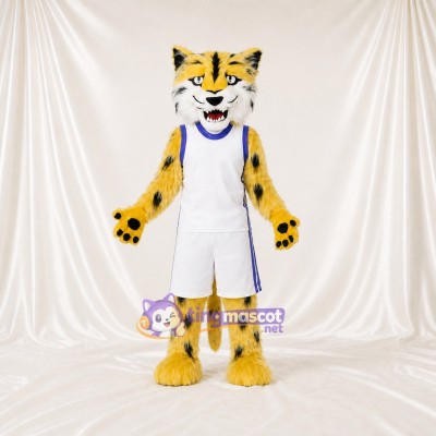 Tigre Athlète Jaune Costume de mascotte intégral pour adultes Événements sportifs