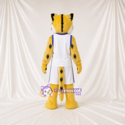 Tigre Athlète Jaune Costume de mascotte intégral pour adultes Événements sportifs