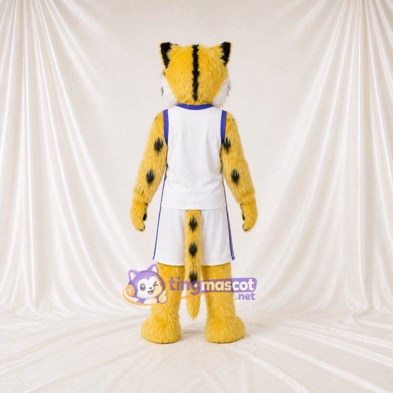 Tigre Athlète Jaune Costume de mascotte intégral pour adultes Événements sportifs