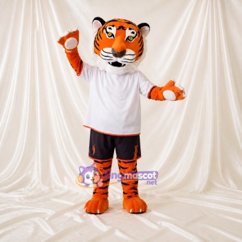 Tigre athlète orange Costume de mascotte intégral pour adultes Événements sportifs