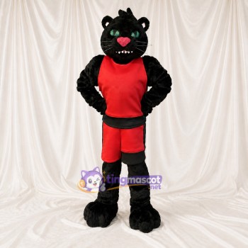 Black Panther Athlete Mascot Costume Full Body for Adults Sports Events