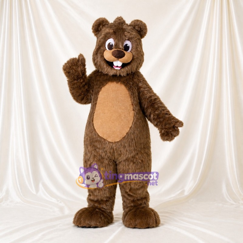 Cartoon Facial Bear Mascot Costume Full Body for Adults School Events