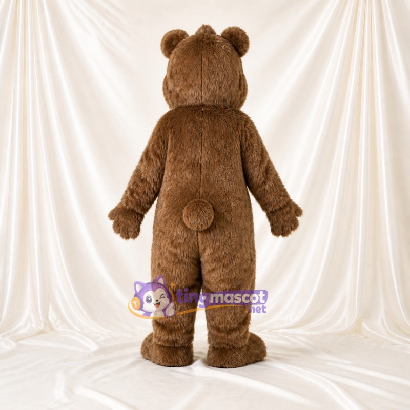 Cartoon Facial Bear Mascot Costume Full Body for Adults School Events