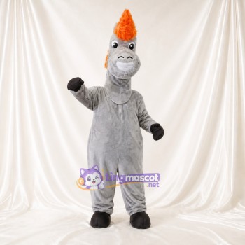 Cheval Gris Costume de mascotte intégral pour adultes Événements scolaires