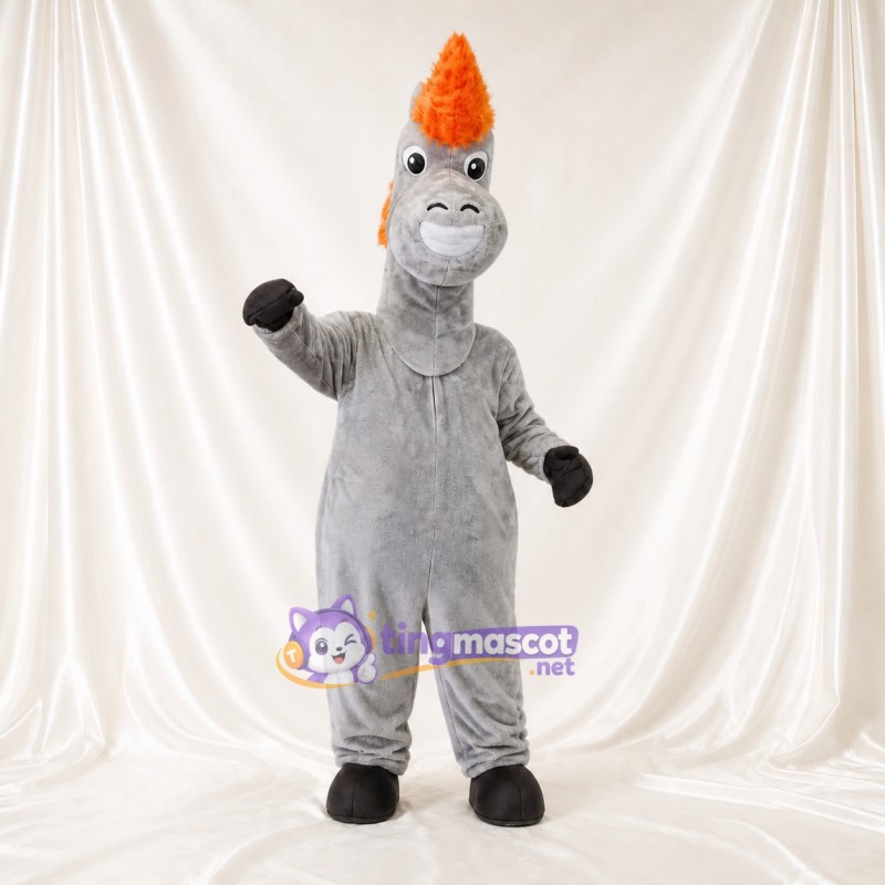 Cheval Gris Costume de mascotte intégral pour adultes Événements scolaires