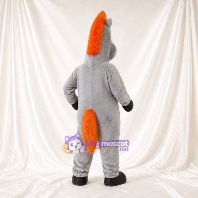 Cheval Gris Costume de mascotte intégral pour adultes Événements scolaires