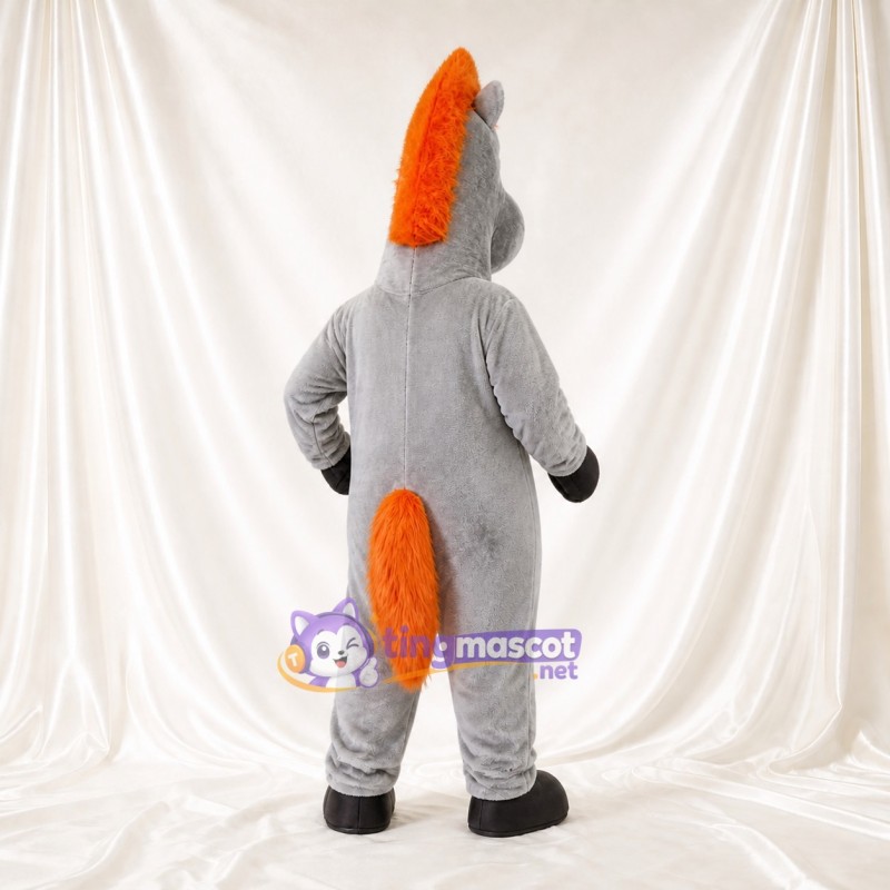 Cheval Gris Costume de mascotte intégral pour adultes Événements scolaires