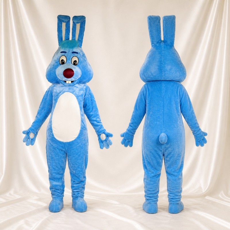 Cartoon Facial Rabbit Mascot Costume Full Body for Adults School Events