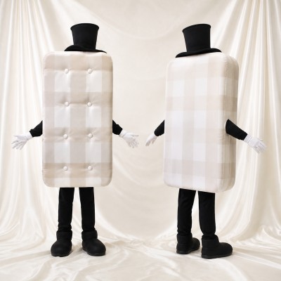 Tufted Mattress Mascot Costume Full Body for Adults Promotions