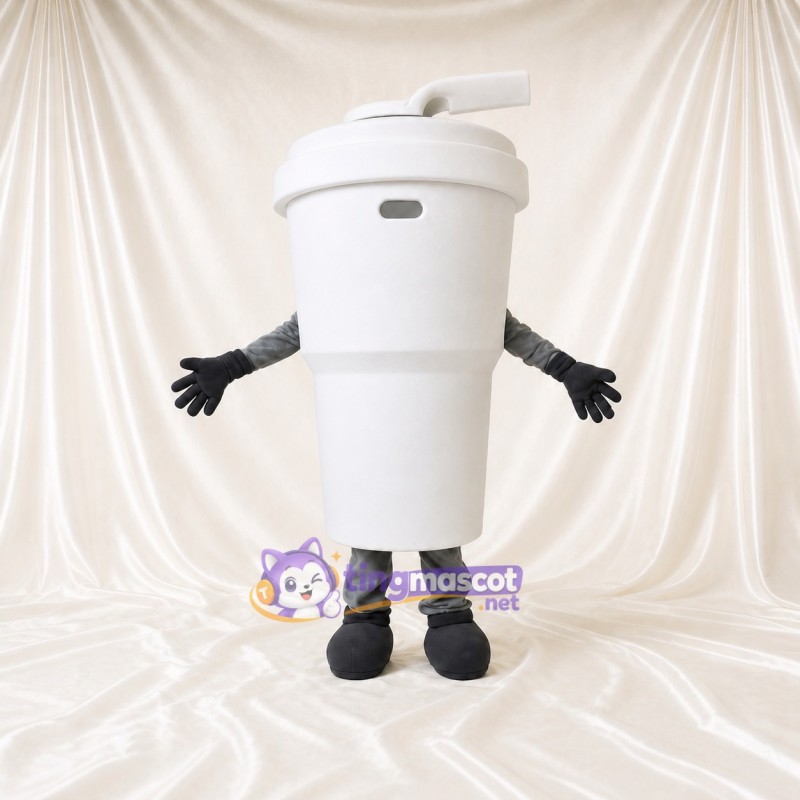 Coffee Cup Mascot Costume Full Body for Adults Trade Shows