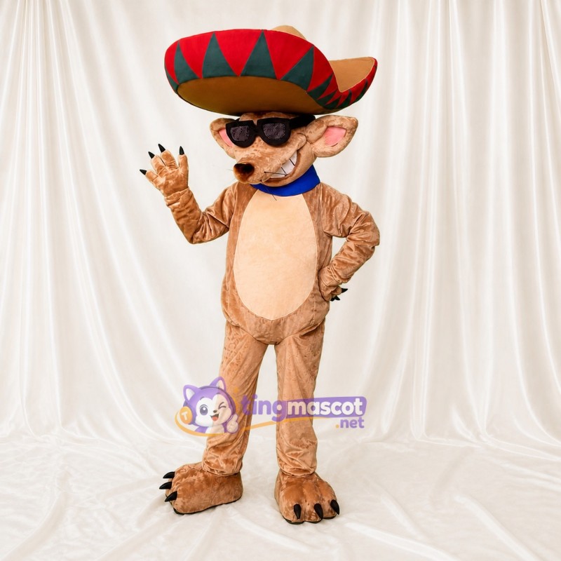 Sombrero Mouse Mascot Costume Full Body for Adults School Events
