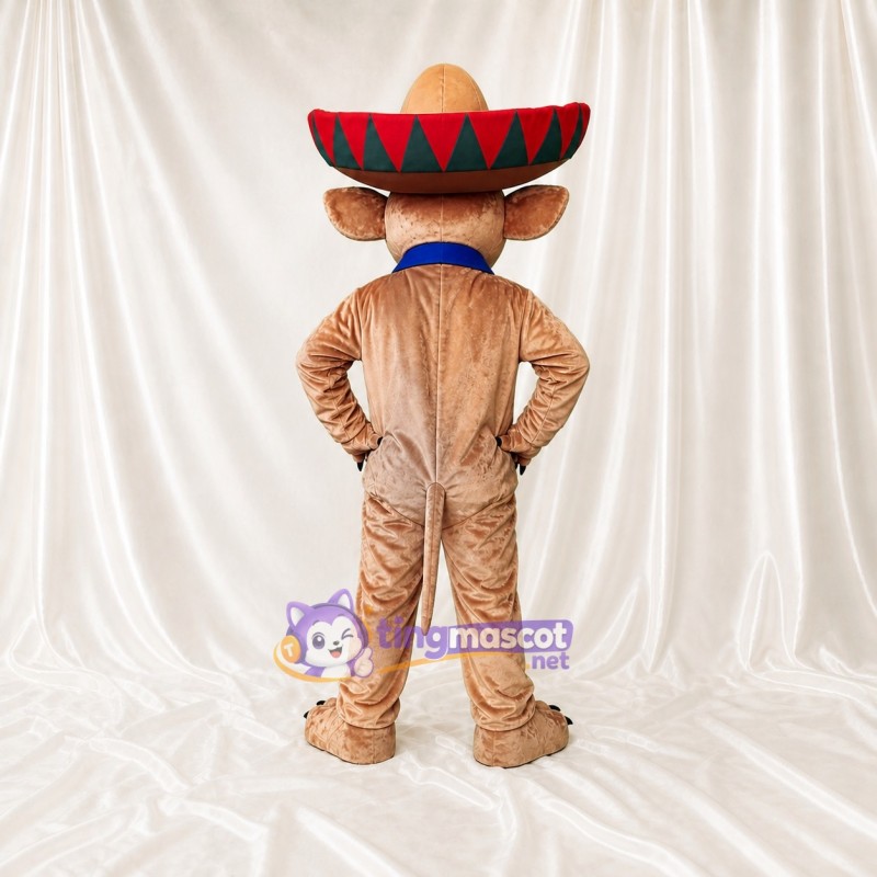 Sombrero Mouse Mascot Costume Full Body for Adults School Events