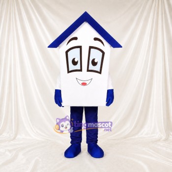 Maison Blanche Costume de mascotte intégral pour adultes Salons professionnels