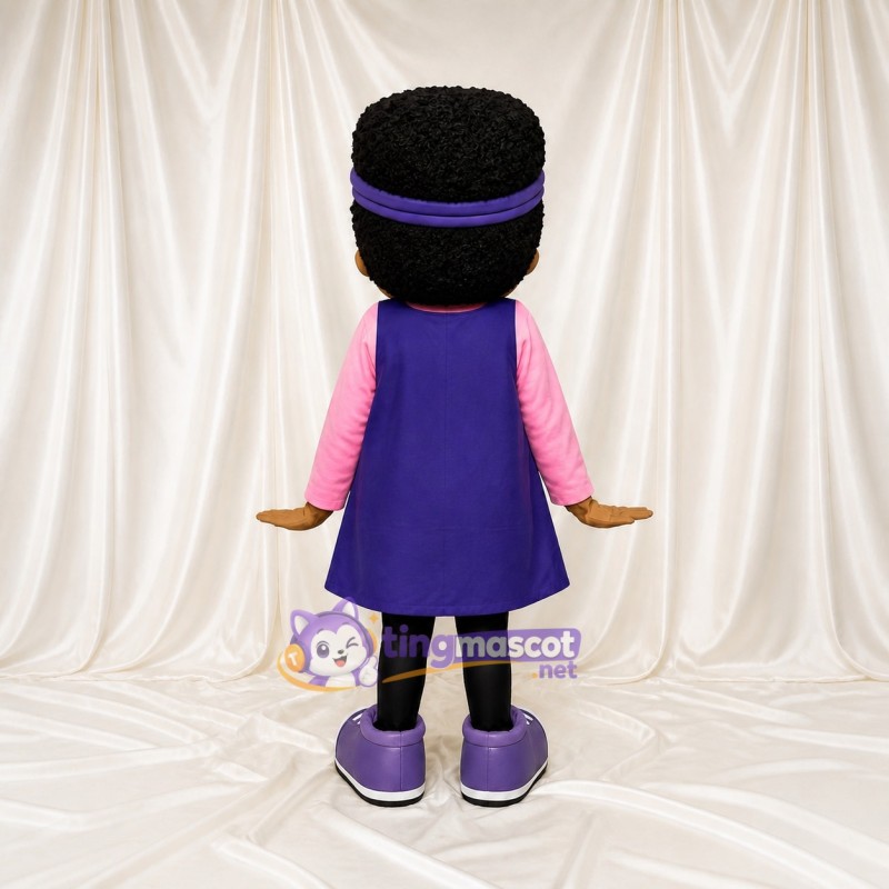 Brown Girl Character Mascot Costume Full Body for Adults School Events