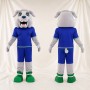 Bouledogue gris athlète Costume de mascotte intégral pour adultes Événements sportifs