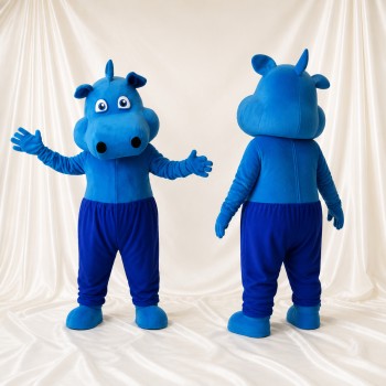 Hippo Mascot Costume Full Body for Adults School Events