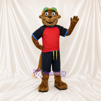 Otter Athlete Mascot Costume Full Body for Adults Sports Events