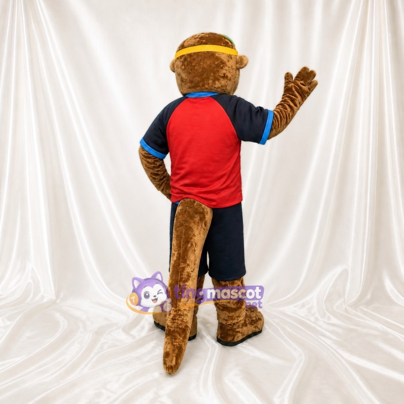 Otter Athlete Mascot Costume Full Body for Adults Sports Events