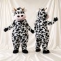 Black Cow Mascot Costume Full Body for Adults School Events